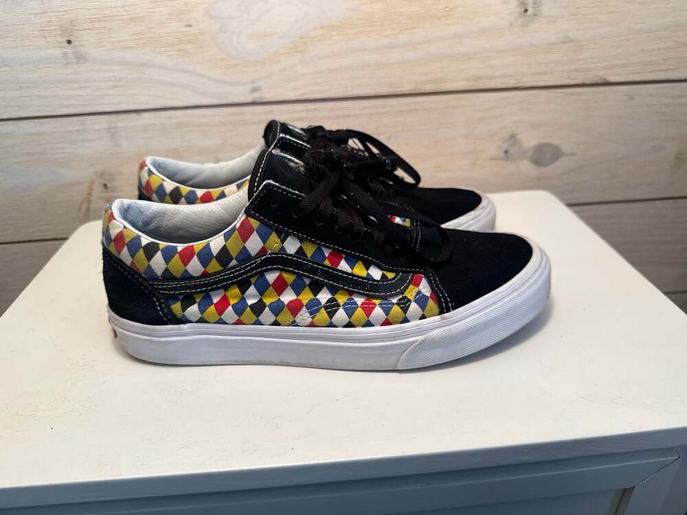 Vans Old Skool Harlequin Multi Black Sneakers Men's 8.5 Women's 10
